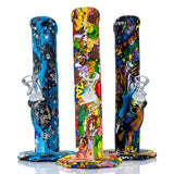 10'' Water Transfer Printing Silicone Water Pipe (Assorted) Water Pipes EJV 