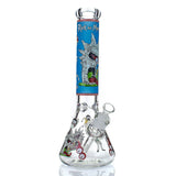 12'' R&M Cartoon Printed Glass Water Pipe Water Pipes EJV Red Eyes 