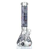12'' Wolf Printed Glass Water Pipe Water Pipes Ejuice Vapor Grey 