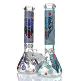 12'' Wolf Printed Glass Water Pipe Water Pipes Ejuice Vapor 
