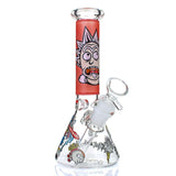 8'' Graphic Printed Glass Water Pipe Water Pipes EJV R&M Cartoon 