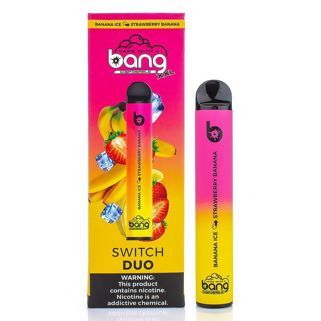 Bang Switch Duo Disposable Device - 2500 Puffs Disposable Vape Pens Bang Vape Banana Ice/Strawberry Banana 