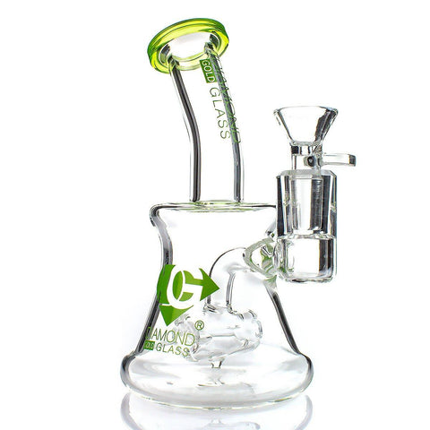 Diamond Glass DG-R1147 Water Pipe Water Pipes Diamond Glass Bright Green 