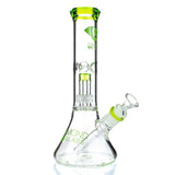 Diamond Glass DGW-1008 Water Pipe - (Clear Mansion Showerhead) Water Pipes Diamond Glass Slime Green 