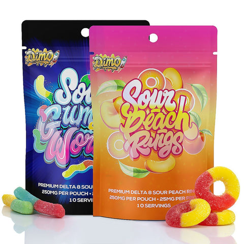 Dimo Hemp Delta 8 Infused Sour Gummies - (10CT) Delta 8 Dimo Hemp 