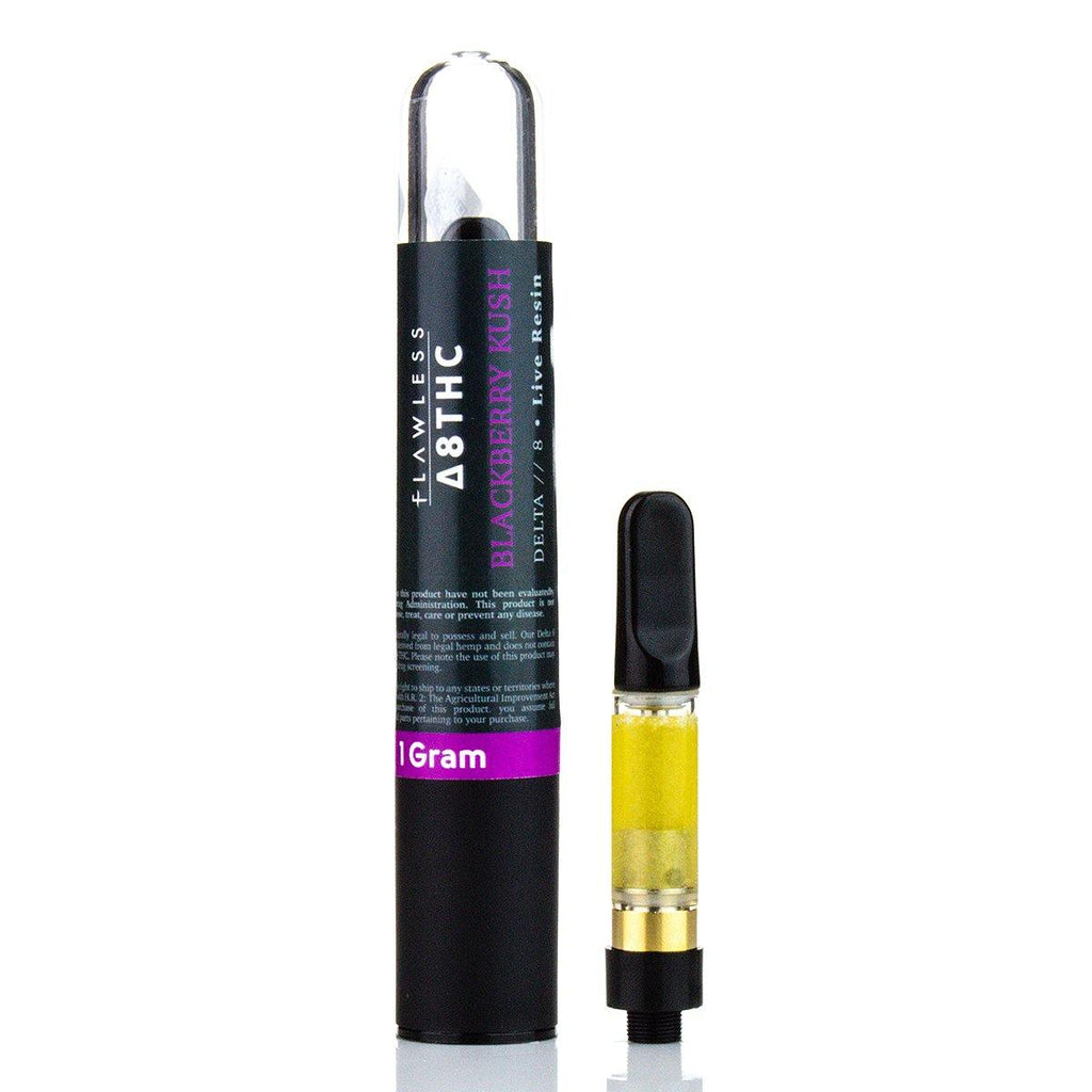 Flawless Delta 8 Live Resin THC Cartridge Delta 8 Flawless Delta 8 Blackberry Kush 