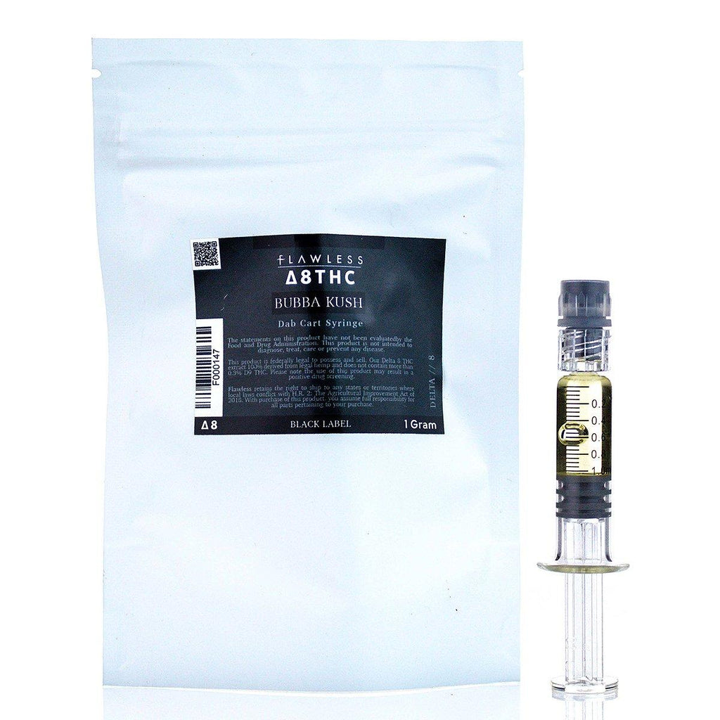 Flawless Delta 8 THC Dab Cart Syringe Delta 8 Flawless Delta 8 Bubba Kush 