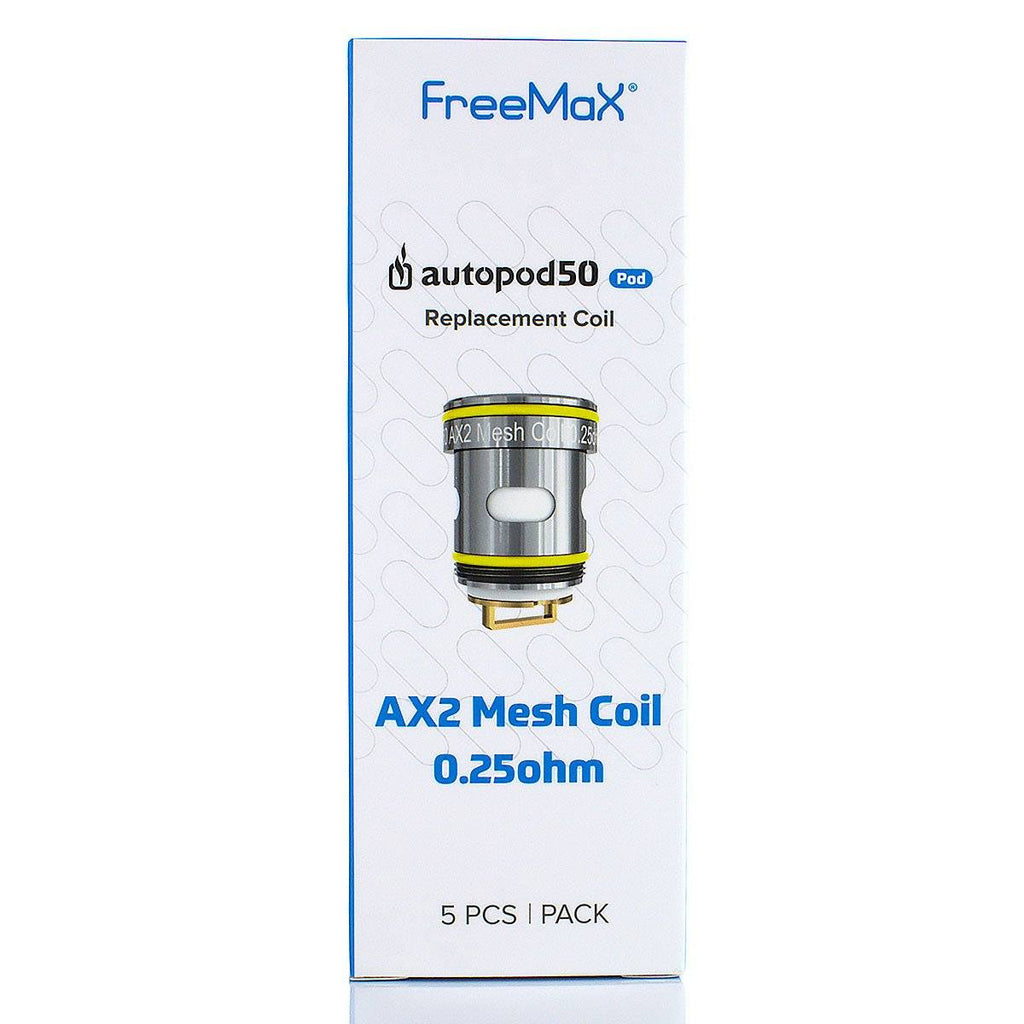 FreeMaX AUTOPOD50 Replacement Coils - (5 Pack) Replacement Coils FreeMaX 0.25ohm AX2 Mesh Coil 