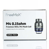 FreeMaX Maxus Pro 904L M Replacement Coils (3-Pack) Replacement Coils FreeMaX 0.15ohm 904L M4 Quad Mesh Coils 