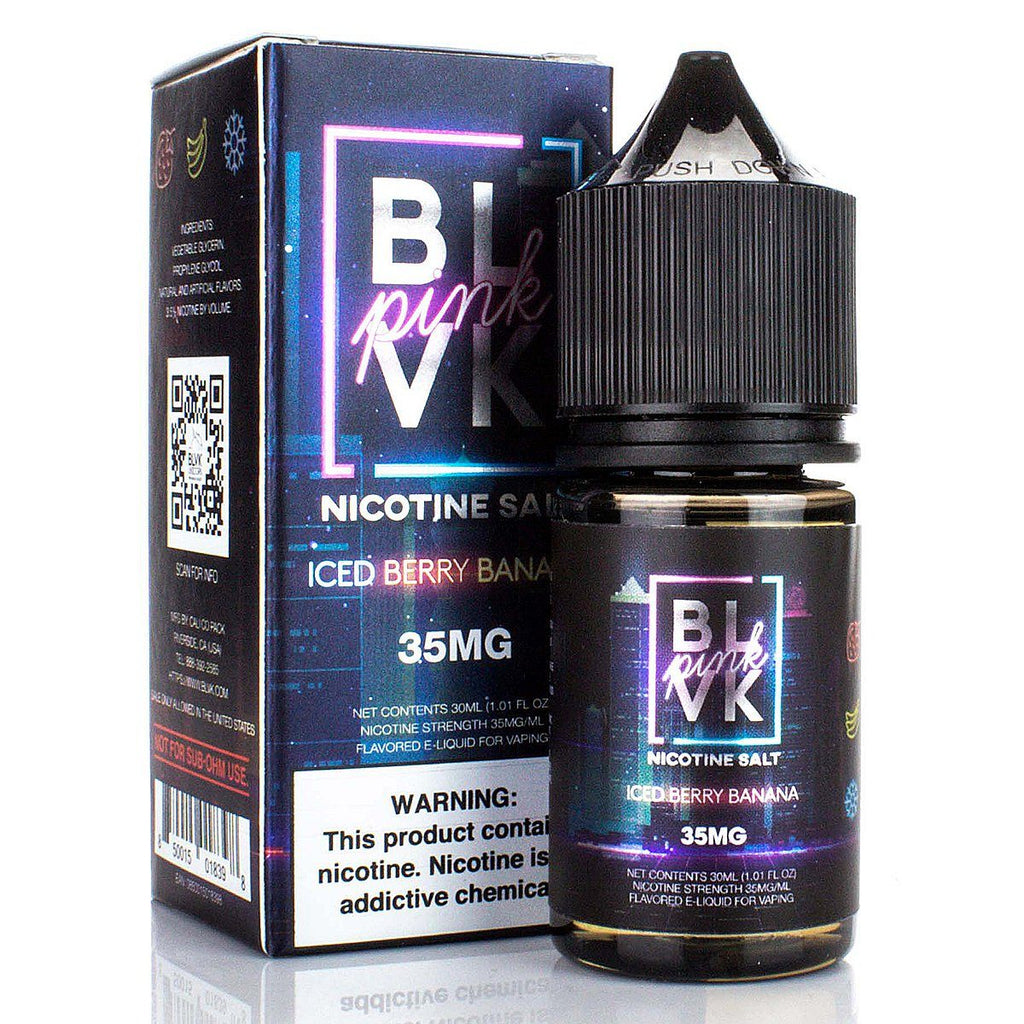 Iced Berry Banana by BLVK Pink Salt Series 30ml Nicotine Salt BLVK Unicorn Salt 