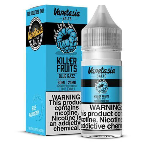 VAPETASIA KILLER FRUITS NTN SALTS | Blue Razz 30ML eLiquid Nicotine Salt Vapetasia 