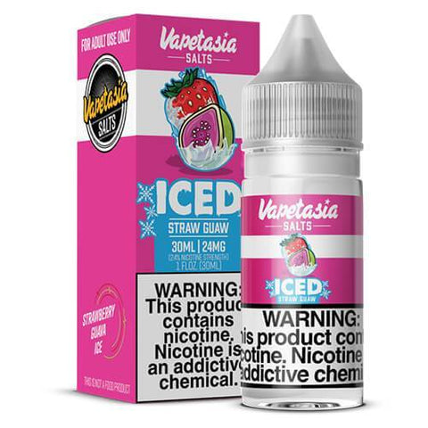 VAPETASIA KILLER FRUITS NTN SALTS | Iced Straw Guaw 30ML eLiquid Nicotine Salt Vapetasia 