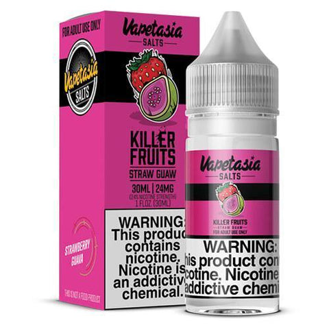VAPETASIA KILLER FRUITS NTN SALTS | Straw Guaw 30ML eLiquid Nicotine Salt Vapetasia 