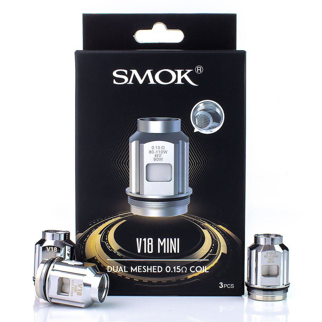 SMOK TFV18 MINI Replacement Coils (3-Pack) Replacement Coils SMOK 0.15ohm TFV18 Mini Dual Mesh Coils 