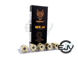 SnowWolf WF-H Replacement Coils - (5 Pack) Replacement Coils SnowWolf 0.16-ohm 316L Gold 