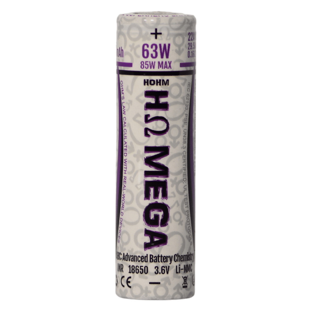 Hohm Tech MEGA 18650 25055mAh 22A Battery